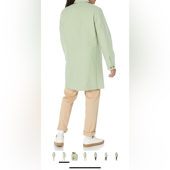 Amazon Essentials Men's Trench Loose Water Repellant Rain Coat, Large Tall, NWT - Picture 3 of 9